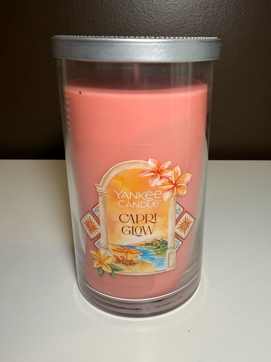 Yankee Candle Other - Yankee Candle Capri Glow Large Tumbler Candle 14.25 oz Single Wick Pink NEW